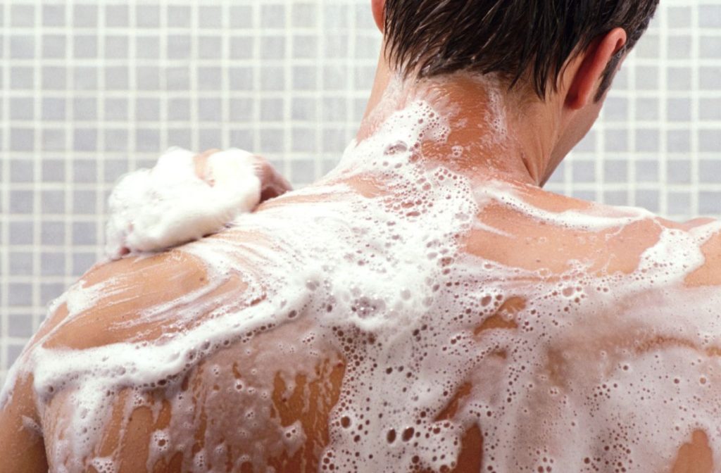 soap bar shower man